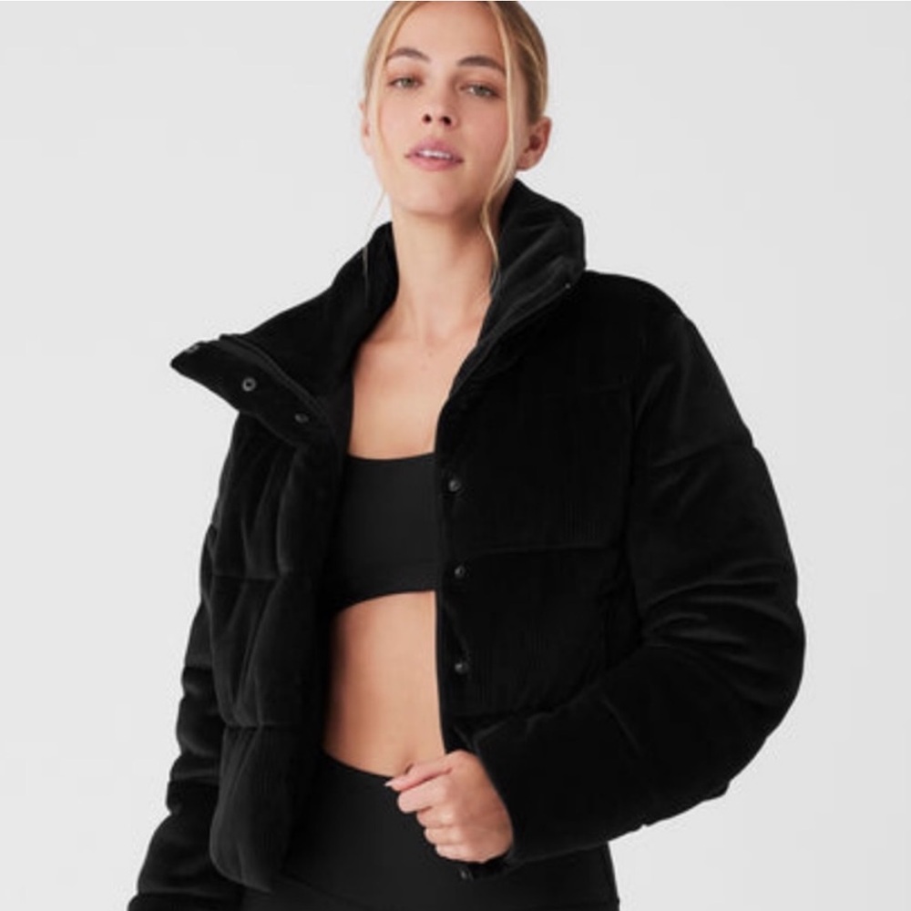 ALO Ribbed Velour Gold Rush Puffer